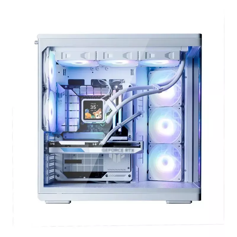 PC korpuss ZALMAN P60 Mid-Tower ar 5x ARGB ventilatoriem, balts
