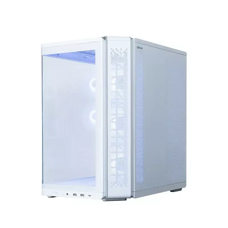 PC korpuss ZALMAN P60 Mid-Tower ar 5x ARGB ventilatoriem, balts