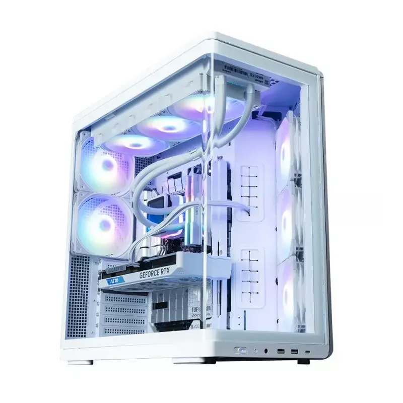PC korpuss ZALMAN P60 Mid-Tower ar 5x ARGB ventilatoriem, balts