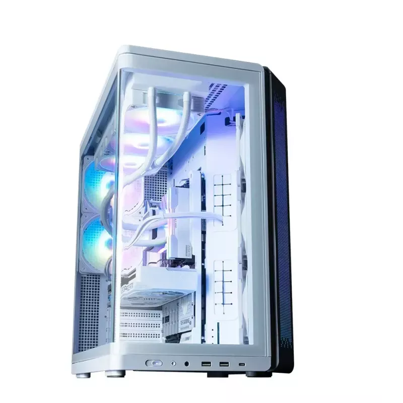PC korpuss ZALMAN P60 Mid-Tower ar 5x ARGB ventilatoriem, balts