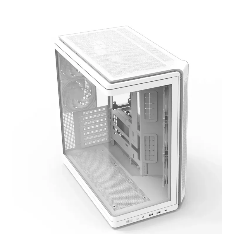 PC korpuss ZALMAN P60 Mid-Tower ar 5x ARGB ventilatoriem, balts