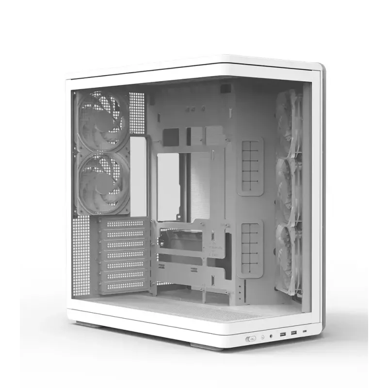 PC korpuss ZALMAN P60 Mid-Tower ar 5x ARGB ventilatoriem, balts