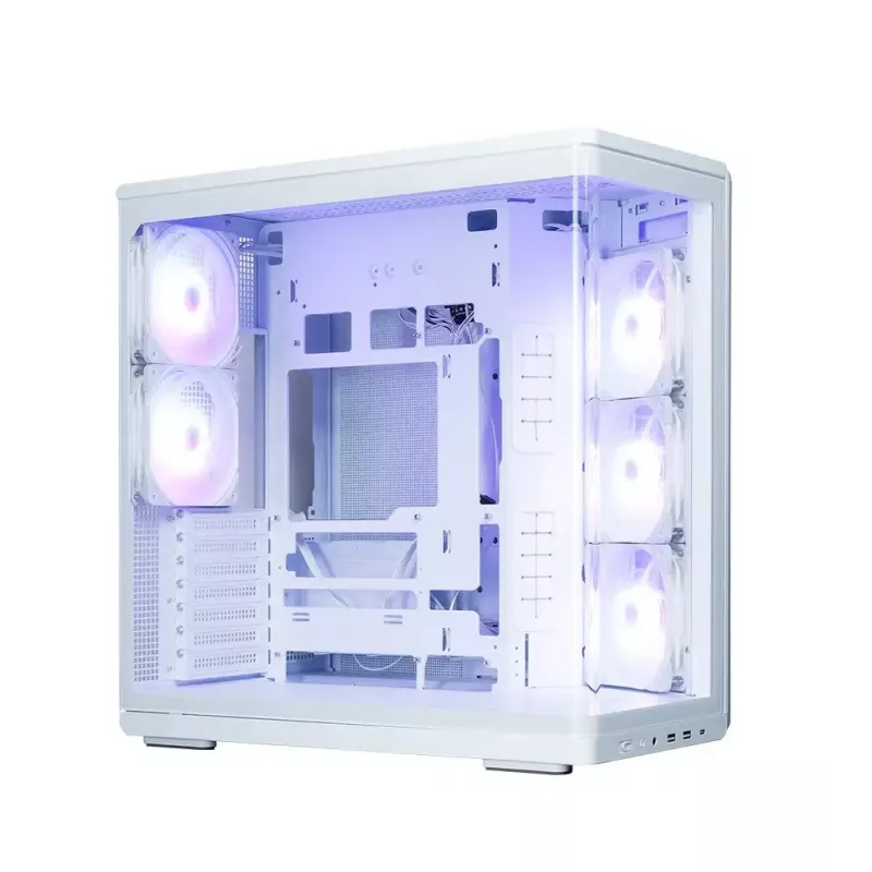 PC korpuss ZALMAN P60 Mid-Tower ar 5x ARGB ventilatoriem, balts