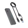 ICY BOX M.2 SATA/NVMe SSD korpuss ar USB 3.2 Gen 2 Type-C un RGB apgaismojumu