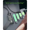 ICY BOX M.2 SATA/NVMe SSD korpuss ar USB 3.2 Gen 2 Type-C un RGB apgaismojumu