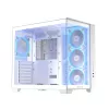 PC korpuss ASUS A32 PLUS/WT/TG/ARGB Mid Tower, balts, ATX, rūdīts stikls, ARGB, USB-C, atbalsta līdz 420 mm GPU