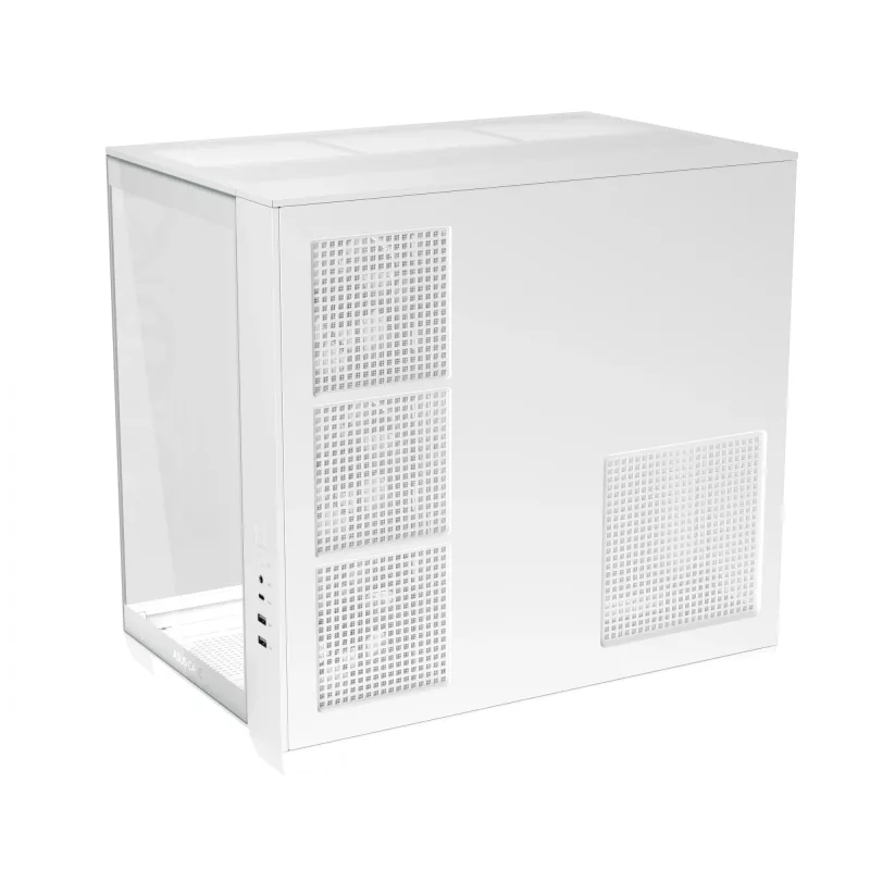 PC korpuss ASUS A32 PLUS/WT/TG/ARGB Mid Tower, balts, ATX, rūdīts stikls, ARGB, USB-C, atbalsta līdz 420 mm GPU