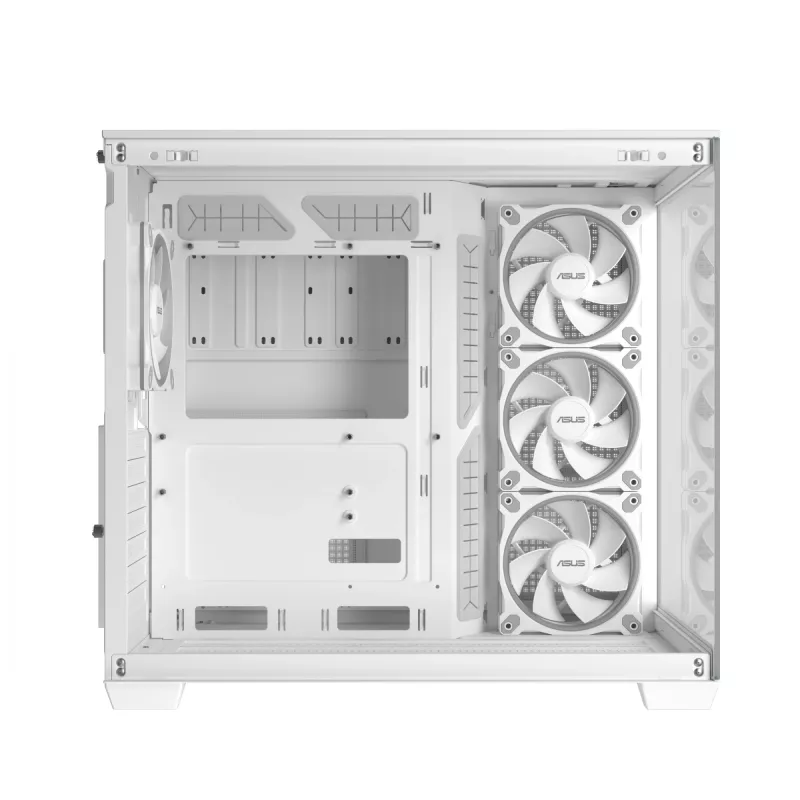 PC korpuss ASUS A32 PLUS/WT/TG/ARGB Mid Tower, balts, ATX, rūdīts stikls, ARGB, USB-C, atbalsta līdz 420 mm GPU