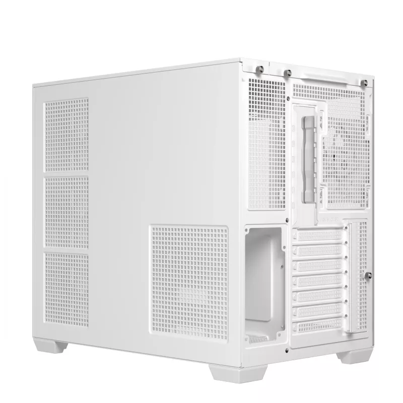 PC korpuss ASUS A32 PLUS/WT/TG/ARGB Mid Tower, balts, ATX, rūdīts stikls, ARGB, USB-C, atbalsta līdz 420 mm GPU