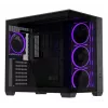 Datora korpuss ASUS A32 PLUS ATX, melns — rūdītais stikls, RGB ventilatori, USB-C, atbalsta ATX/Micro-ATX/Mini-ITX