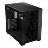 Datora korpuss ASUS A32 PLUS ATX, melns — rūdītais stikls, RGB ventilatori, USB-C, atbalsta ATX/Micro-ATX/Mini-ITX