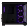 Datora korpuss ASUS A32 PLUS ATX, melns — rūdītais stikls, RGB ventilatori, USB-C, atbalsta ATX/Micro-ATX/Mini-ITX