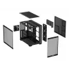 Datora korpuss ASUS A32 PLUS ATX, melns — rūdītais stikls, RGB ventilatori, USB-C, atbalsta ATX/Micro-ATX/Mini-ITX