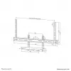 Neomounts klēpjdatoru plaukta komplekts AV45-500BL 43–110 collu ekrāniem, VESA līdz 600x400, maks. 2,5 kg, 900×242×640 mm