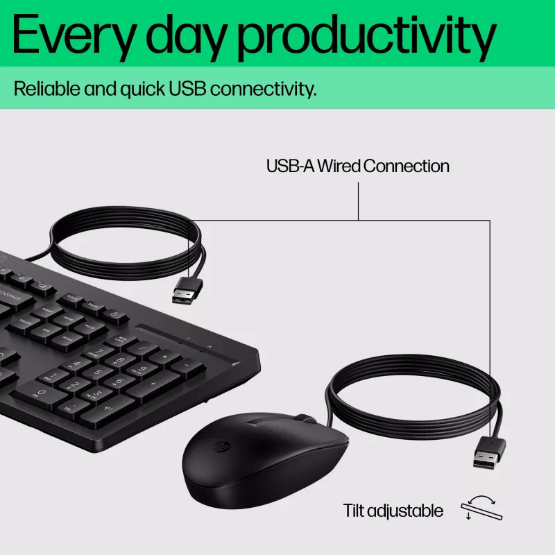 Pele HP 225 vadu pele un tastatūras komplekts G2 USB