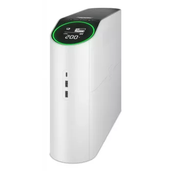 APC Back-UPS Pro, 2200VA/1320W, Tower, 230V, 4x Schuko and 2x IEC C13 outlets, RGB Lights, Pure Sine Wave, Arctic (balta)
