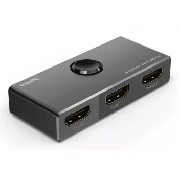 HAMA 8K HDMI divvirzienu slēdzis — 1 ieeja uz 2 izejām / 2 ieejas uz 1 izeju, modelis 00205324