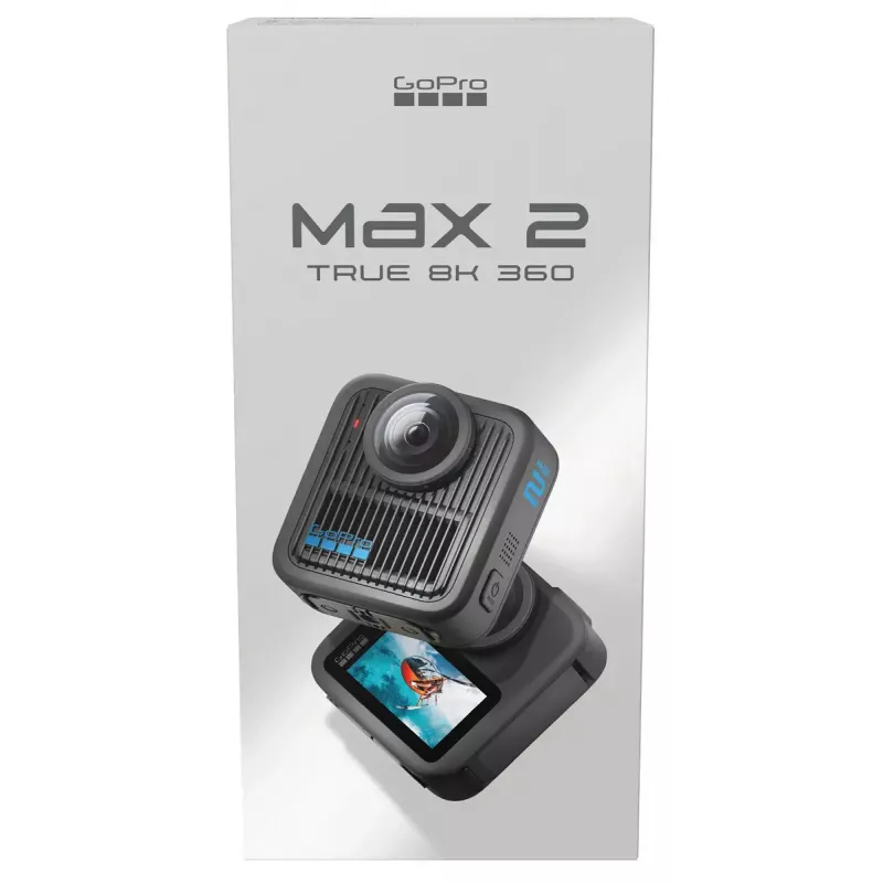 Action Camera GoPro MAX 2 – 29.5 MP, 8K Ultra HD video at 100 fps, GPS, Wi‑Fi, iebūvēts LCD
