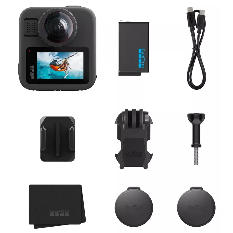 Action Camera GoPro MAX 2 – 29.5 MP, 8K Ultra HD video at 100 fps, GPS, Wi‑Fi, iebūvēts LCD