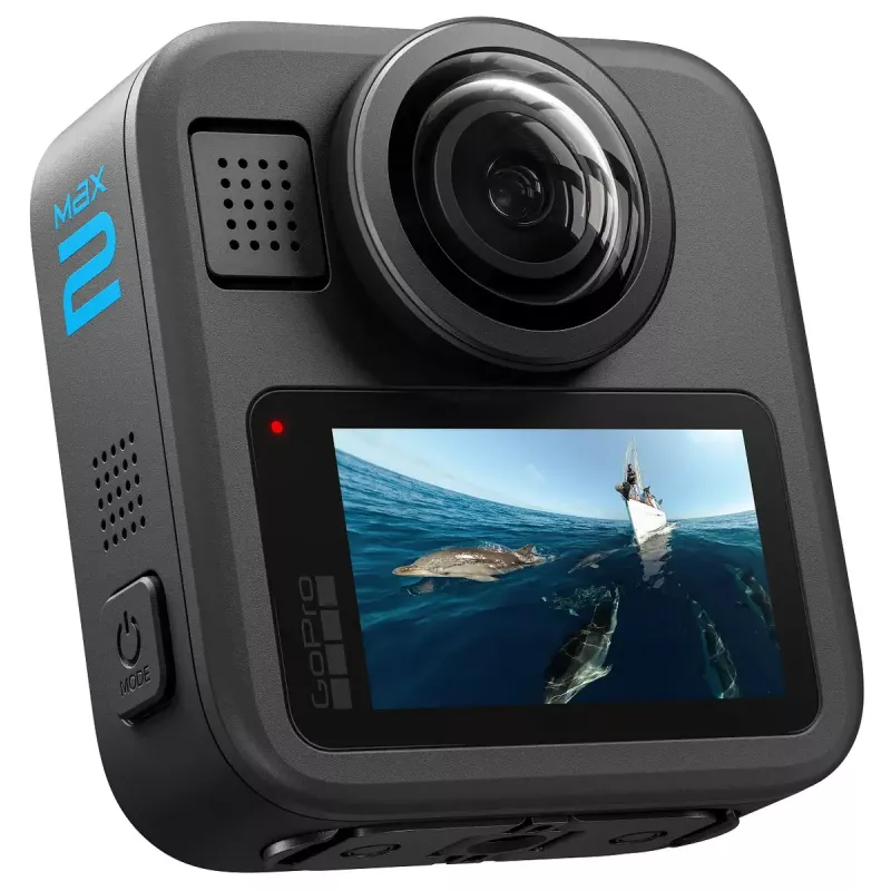 Action Camera GoPro MAX 2 – 29.5 MP, 8K Ultra HD video at 100 fps, GPS, Wi‑Fi, iebūvēts LCD