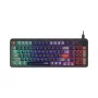 Klaviatūra MSI Forge GK110 — pilna izmēra (100%), USB vadu, QWERTY US angļu, membrāna, RGB fona apgaismojums, 97 taustiņi, melna