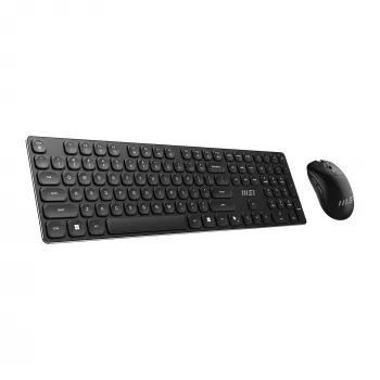 MSI FORGE K210 WIRELESS COMBO klaviatūra Peles komplektā Mājai/Birojam USB QWERTY US English Melna