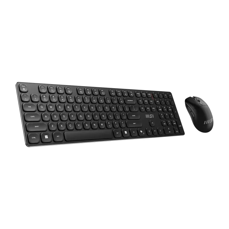 MSI FORGE K210 WIRELESS COMBO klaviatūra Peles komplektā Mājai/Birojam USB QWERTY US English Melna