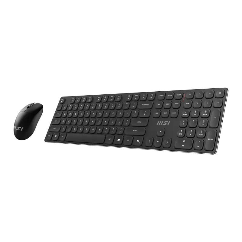 MSI FORGE K210 WIRELESS COMBO klaviatūra Peles komplektā Mājai/Birojam USB QWERTY US English Melna