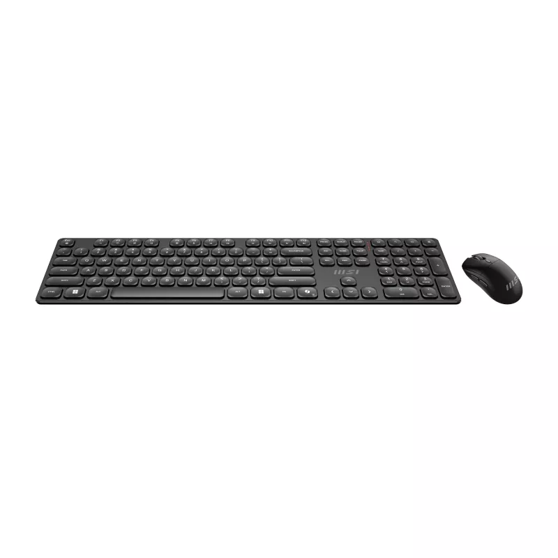 MSI FORGE K210 WIRELESS COMBO klaviatūra Peles komplektā Mājai/Birojam USB QWERTY US English Melna