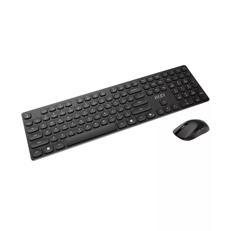 MSI FORGE K210 WIRELESS COMBO klaviatūra Peles komplektā Mājai/Birojam USB QWERTY US English Melna