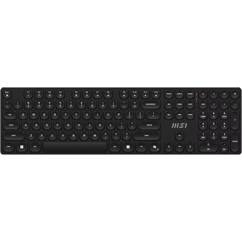 MSI FORGE K210 WIRELESS COMBO klaviatūra Peles komplektā Mājai/Birojam USB QWERTY US English Melna
