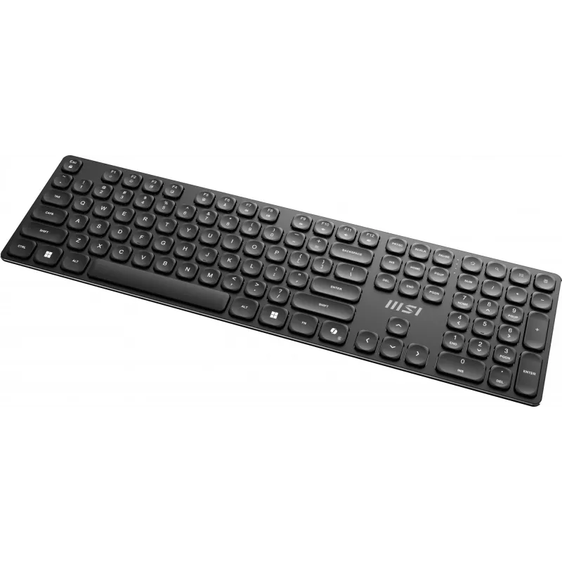 MSI FORGE K210 WIRELESS COMBO klaviatūra Peles komplektā Mājai/Birojam USB QWERTY US English Melna