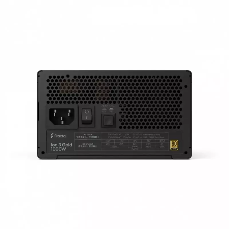 fractal design FDE Ion 3 GOLD 1000W 80+ GOLD melns barošanas bloks