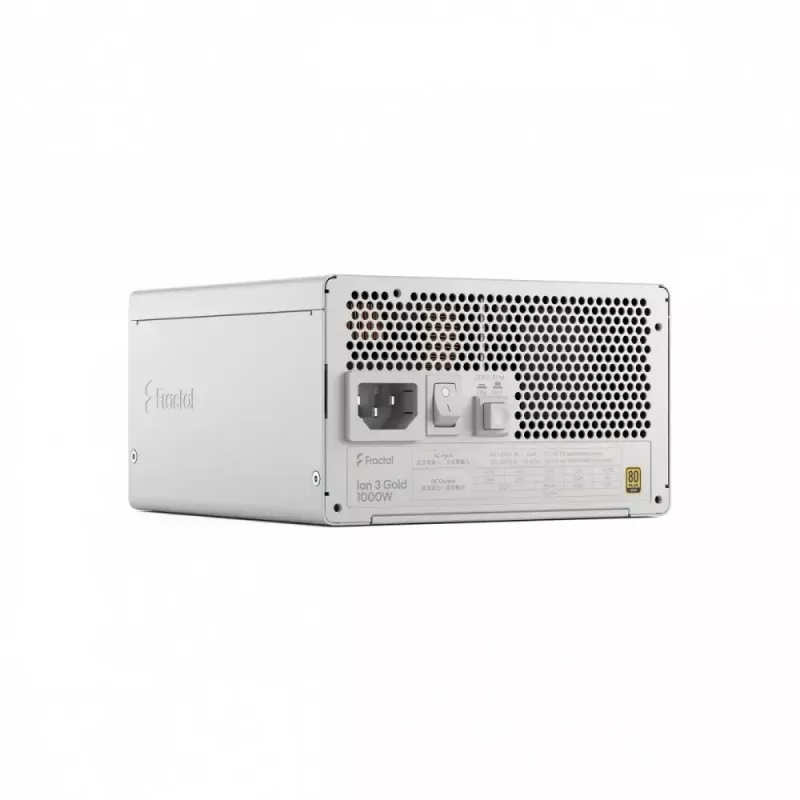 Barošanas avots fractal design FDE Ion 3 GOLD 1000W 80+ GOLD balta — 1000 W, 80+ Gold efektivitāte, ATX