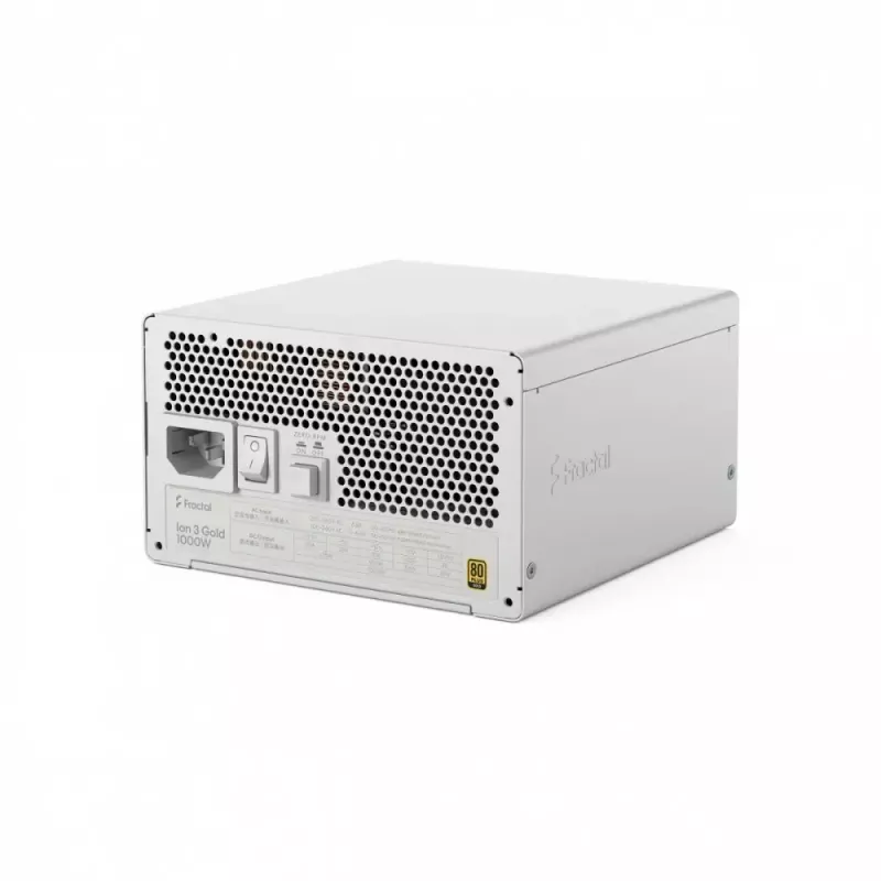 Barošanas avots fractal design FDE Ion 3 GOLD 1000W 80+ GOLD balta — 1000 W, 80+ Gold efektivitāte, ATX