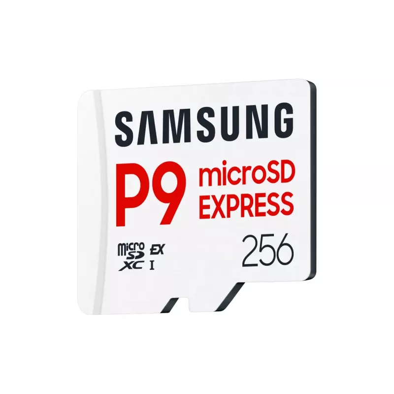 microSDXC atmiņas karte Samsung P9 Express 256 GB — UHS-I, lasīšanas ātrums 800 MB/s, V30, U1, izturīga