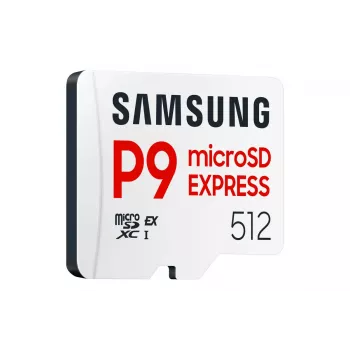 microSDXC atmiņas karte Samsung P9 Express 512 GB, UHS-I, lasīšana 800 MB/s, V30, U1, balta