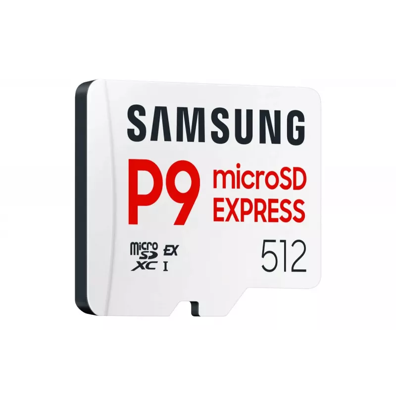 microSDXC atmiņas karte Samsung P9 Express 512 GB, UHS-I, lasīšana 800 MB/s, V30, U1, balta