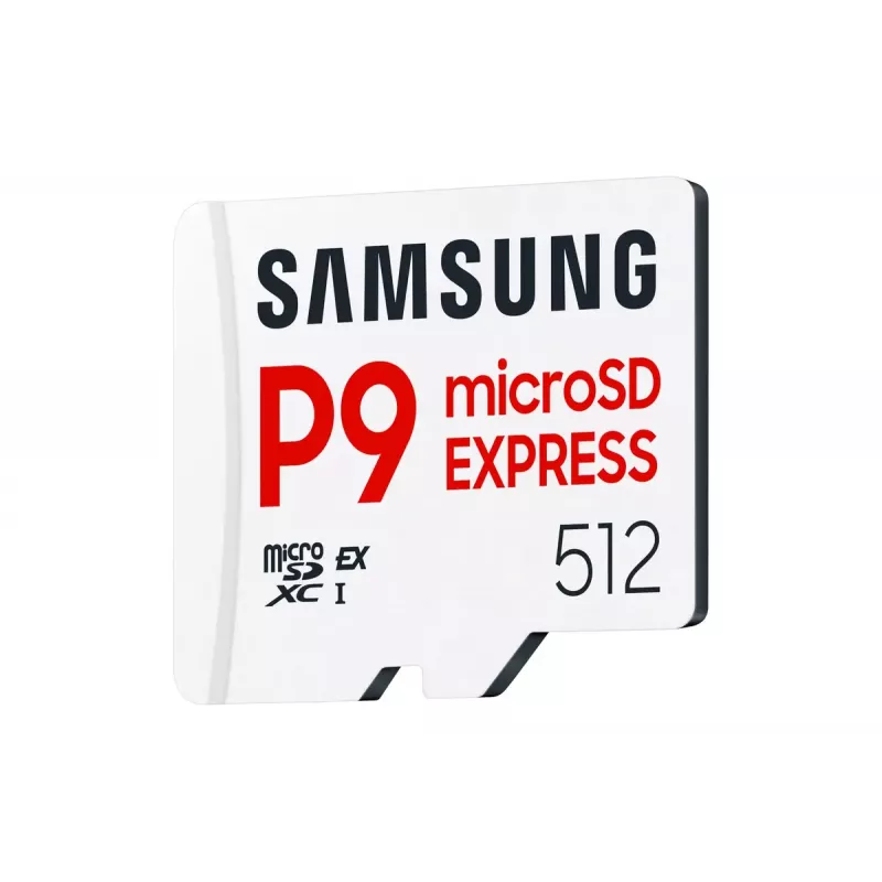 microSDXC atmiņas karte Samsung P9 Express 512 GB, UHS-I, lasīšana 800 MB/s, V30, U1, balta