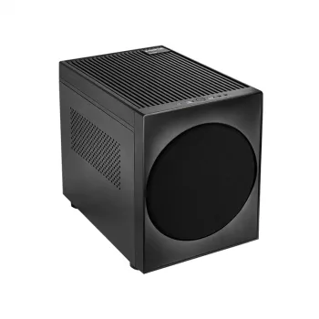 Datora korpuss CHIEFTEC CI-03B-OP Cube melns — Cube formas faktors, atbalsta Micro ATX/Mini-ITX, 2x3,5 collu + 2x2,5 collu nodalījumi, 1x200 mm priekšējais ventilators