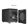 Datora korpuss CHIEFTEC CI-03B-OP Cube melns — Cube formas faktors, atbalsta Micro ATX/Mini-ITX, 2x3,5 collu + 2x2,5 collu nodalījumi, 1x200 mm priekšējais ventilators