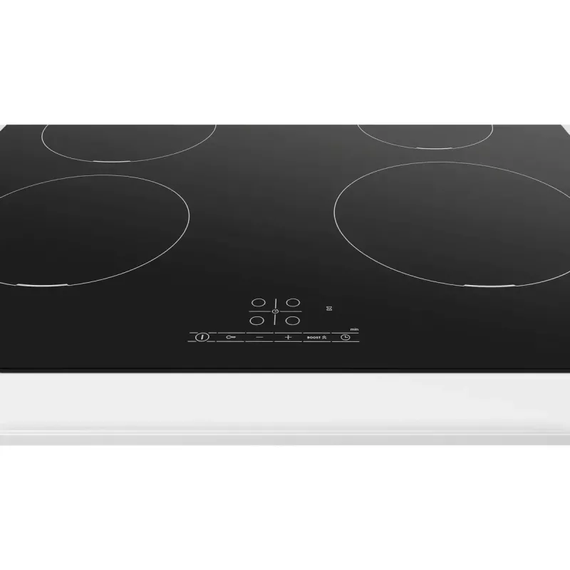 Indukcijas plīts virsma Bosch Serie 4 PUE611BB5D, 4 zonu bezrāmja, melna, 59,2×51 mm, stikla keramika, skārienvadība
