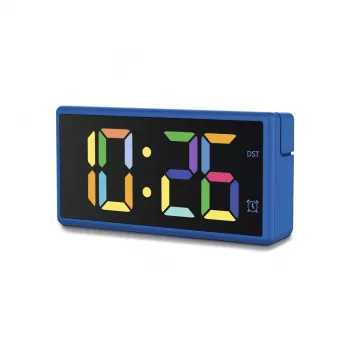 Digitālais modinātājs Hama Ibiza Blue LCD Baterija USB 150x34x73mm