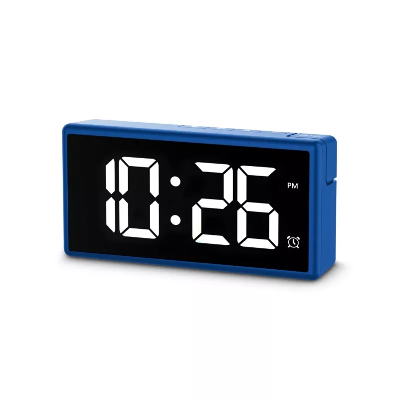 Digitālais modinātājs Hama Ibiza Blue LCD Baterija USB 150x34x73mm