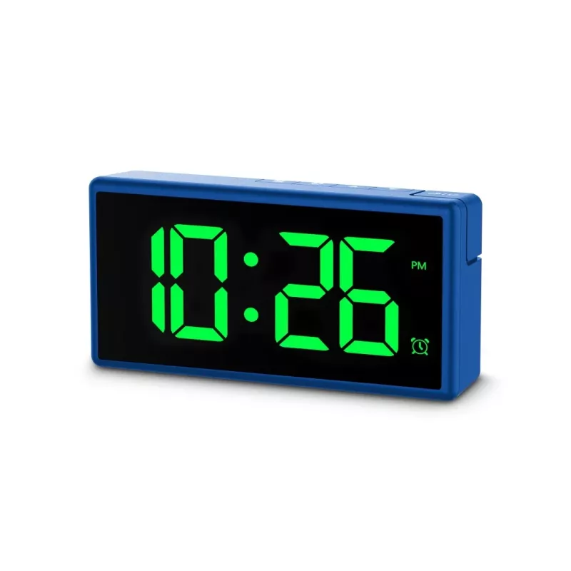 Digitālais modinātājs Hama Ibiza Blue LCD Baterija USB 150x34x73mm