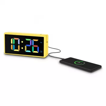 Digitālais modinātājpulkstenis Hama Ibiza Dzeltens LCD Baterija USB