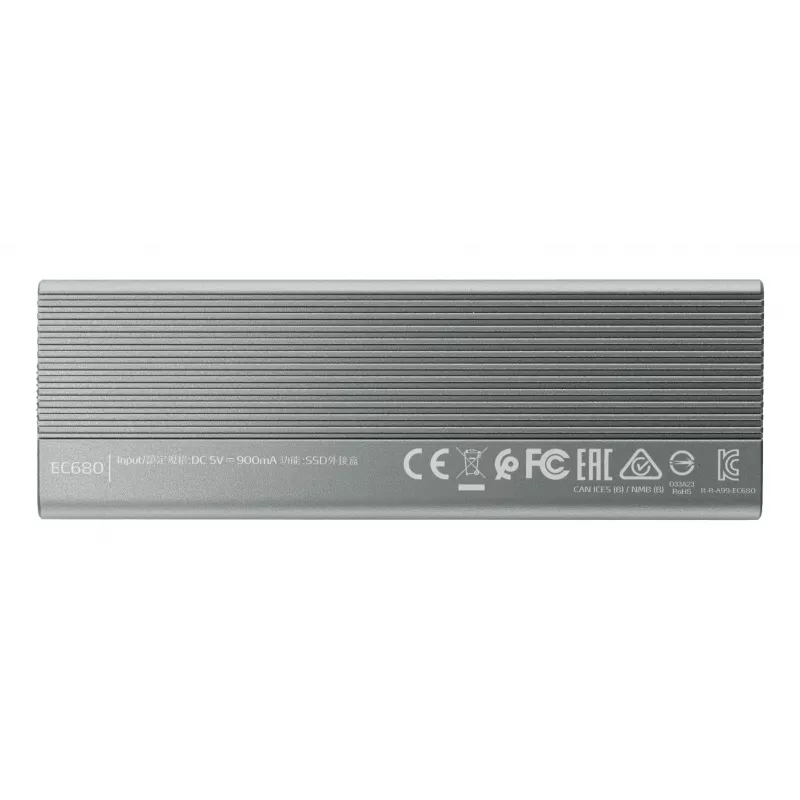 SSD korpuss ADATA EC680 pelēks M.2 USB Type-C PCIe