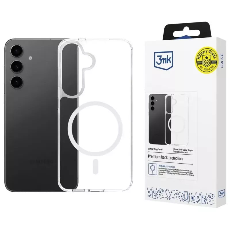 Aizsargājošs tālruņa maciņš 3MK Armor MagCase Samsung Galaxy S24 FE — izturīgs, plāns dizains