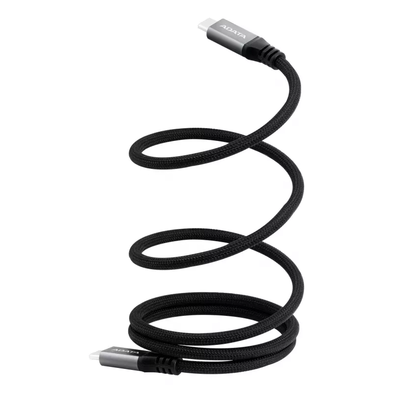 USB-C uz USB-C datu kabelis ADATA CACCU3-100W-100AN-BK — USB 3.2 Gen 2 (10 Gbit/s), 1 m, melns