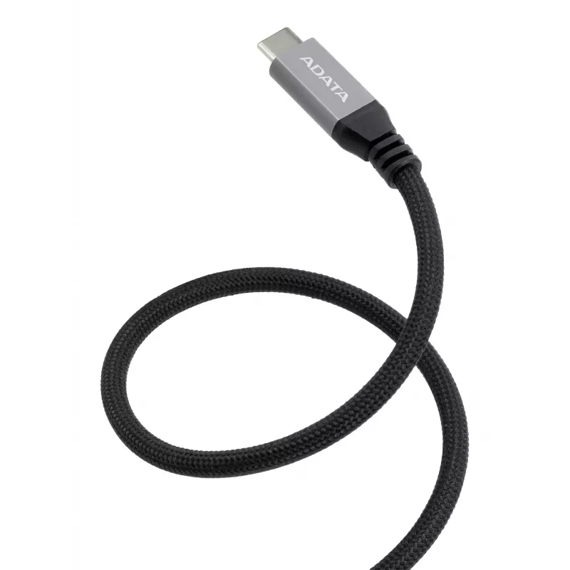 USB-C uz USB-C datu kabelis ADATA CACCU3-100W-100AN-BK — USB 3.2 Gen 2 (10 Gbit/s), 1 m, melns